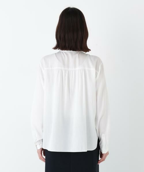 human woman / ヒューマンウーマン シャツ・ブラウス | ◆ピンタックバンドカラーブラウス | 詳細4