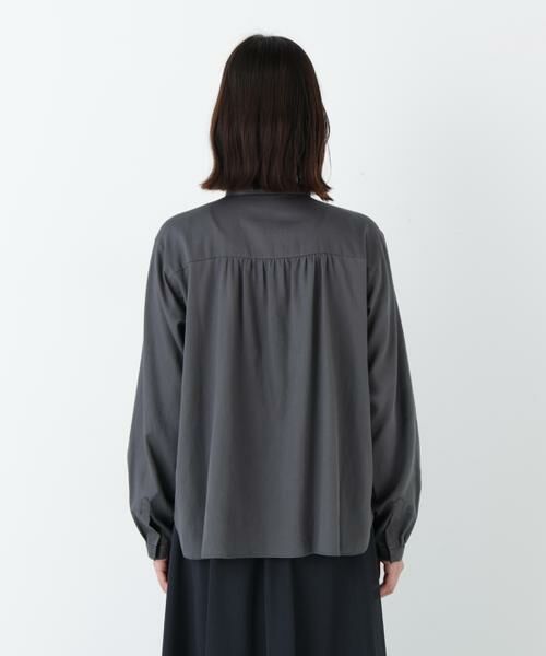 human woman / ヒューマンウーマン シャツ・ブラウス | ◆ピンタックバンドカラーブラウス | 詳細12