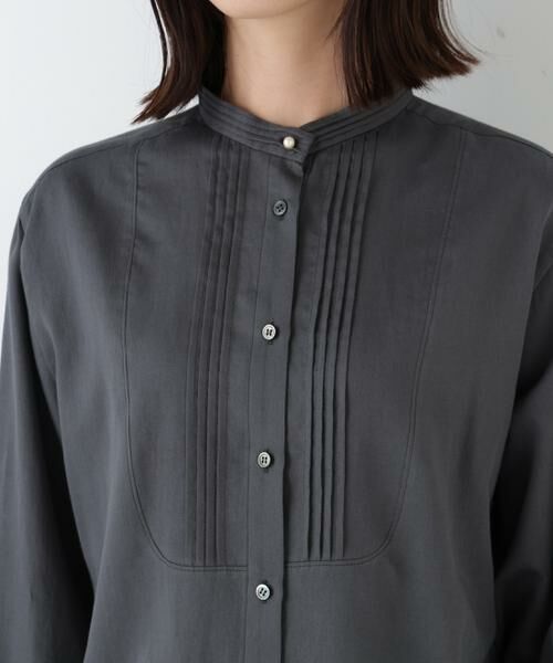 human woman / ヒューマンウーマン シャツ・ブラウス | ◆ピンタックバンドカラーブラウス | 詳細13