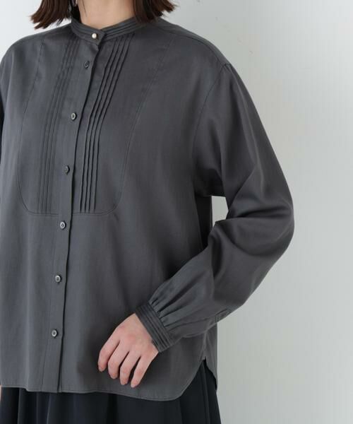 human woman / ヒューマンウーマン シャツ・ブラウス | ◆ピンタックバンドカラーブラウス | 詳細14