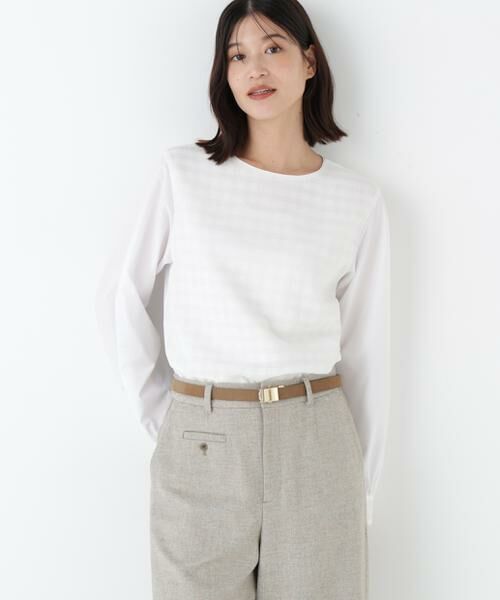 human woman / ヒューマンウーマン シャツ・ブラウス | ◆レースドッキングプルオーバー | 詳細2