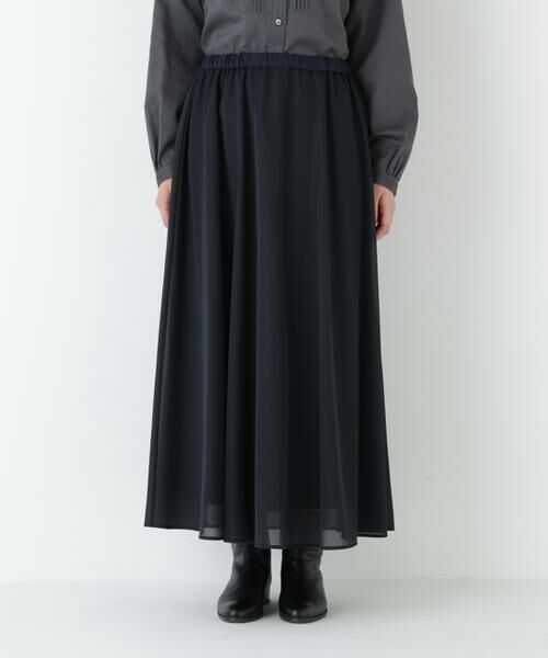 human woman / ヒューマンウーマン スカート | ◆オーガンジートリコットギャザースカート | 詳細6
