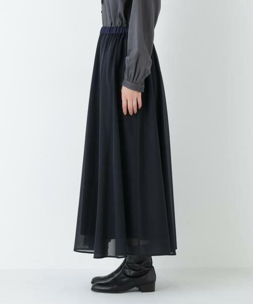 human woman / ヒューマンウーマン スカート | ◆オーガンジートリコットギャザースカート | 詳細7