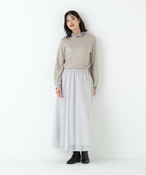 human woman / ヒューマンウーマン スカート | ◆オーガンジートリコットギャザースカート | 詳細14