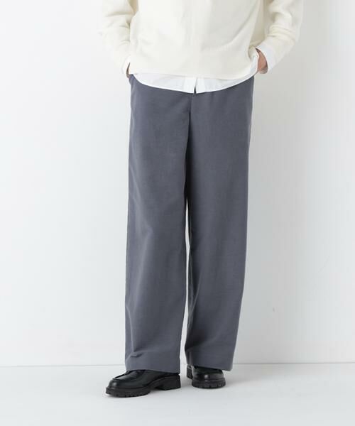 human woman/ヒューマンウーマン ◆ストレッチエアリードットコードパンツ ブルーグレー M human woman/ヒューマンウーマン ◆ストレッチエアリードットコードパンツ ブルーグレー M