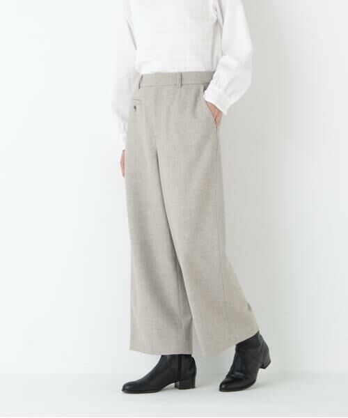 human woman/ヒューマンウーマン ◆ツィードツイルガウチョパンツ ベージュ M human woman/ヒューマンウーマン ◆ツィードツイルガウチョパンツ ベージュ M