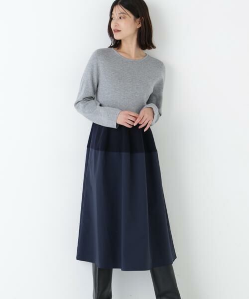 human woman/ヒューマンウーマン ◆タフタドッキングＯＰ グレー×ネイビー Ｍ