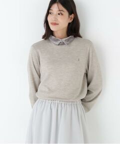 human woman / ヒューマンウーマン カットソー | ◆ベロアドッキングプルオーバー