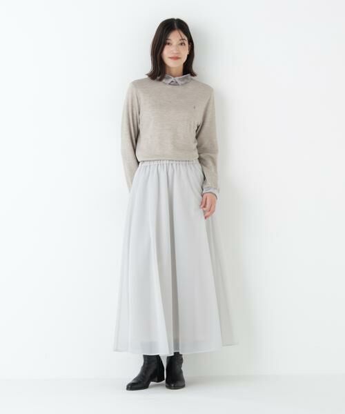 human woman / ヒューマンウーマン カットソー | ◆ベロアドッキングプルオーバー | 詳細2