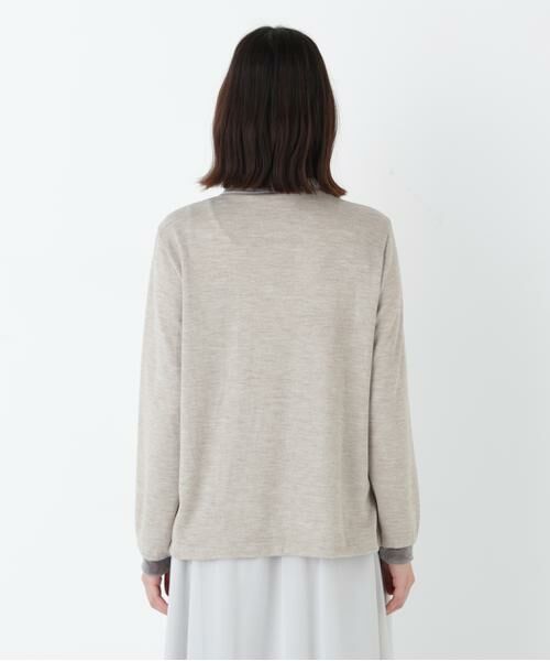 human woman / ヒューマンウーマン カットソー | ◆ベロアドッキングプルオーバー | 詳細5