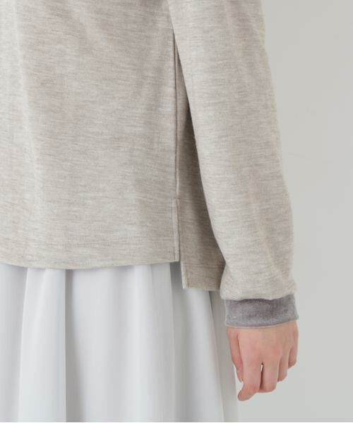 human woman / ヒューマンウーマン カットソー | ◆ベロアドッキングプルオーバー | 詳細8