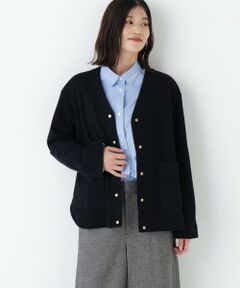 human woman / ヒューマンウーマン ブルゾン | ◆クォーターゲージＶネックカーディガン