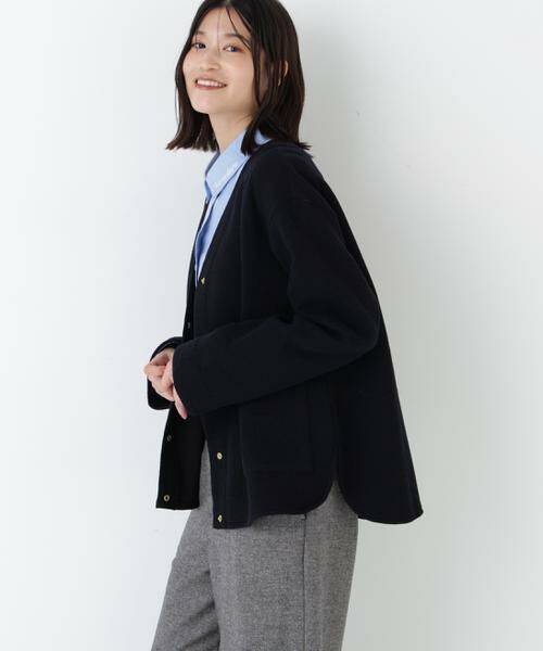 human woman / ヒューマンウーマン ブルゾン | ◆クォーターゲージＶネックカーディガン | 詳細2