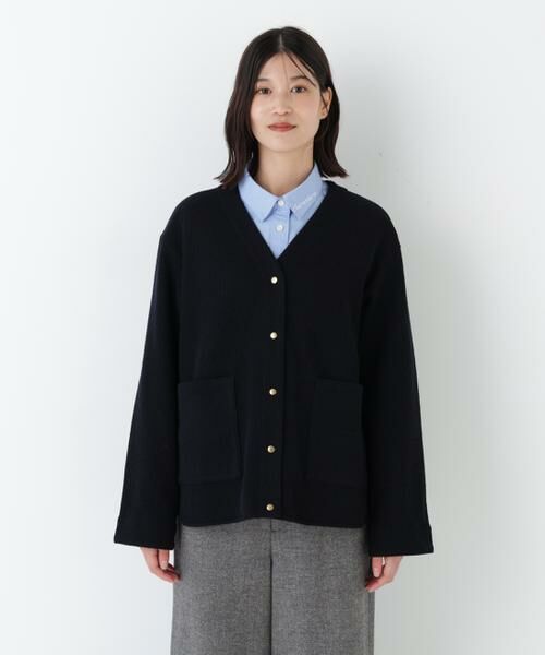 human woman / ヒューマンウーマン ブルゾン | ◆クォーターゲージＶネックカーディガン | 詳細4