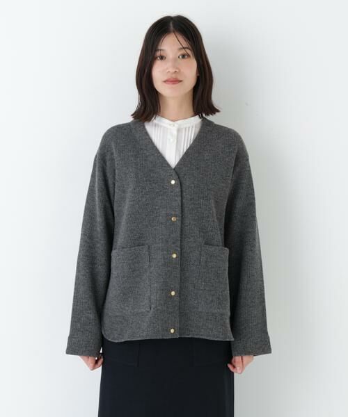 human woman / ヒューマンウーマン ブルゾン | ◆クォーターゲージＶネックカーディガン | 詳細9