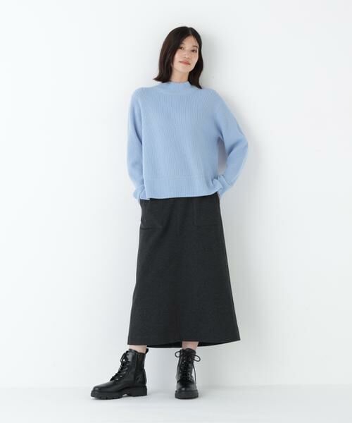 human woman / ヒューマンウーマン ニット・セーター | ◆ウールハイネック片畦プルオーバー | 詳細2