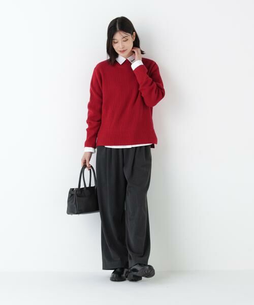 human woman / ヒューマンウーマン ニット・セーター | ◆ウールハイネック片畦プルオーバー | 詳細12