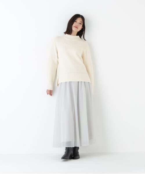 human woman / ヒューマンウーマン ニット・セーター | ◆ウールハイネック片畦プルオーバー | 詳細17