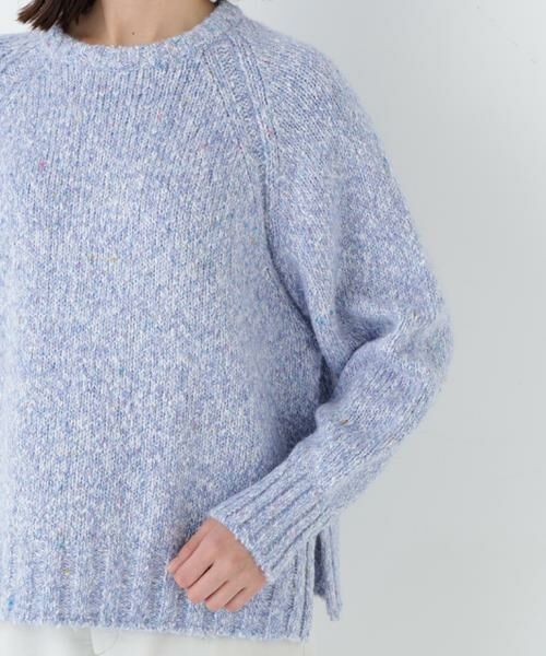 human woman / ヒューマンウーマン ニット・セーター | ◆ＭＩＸヤーンクルーネックラグランプルオーバー | 詳細14