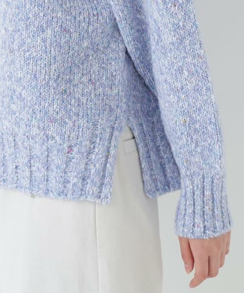 human woman / ヒューマンウーマン ニット・セーター | ◆ＭＩＸヤーンクルーネックラグランプルオーバー | 詳細15