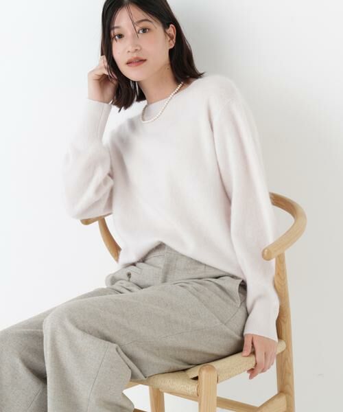 human woman/ヒューマンウーマン ◆ウールファーニットプルオーバー エクリュ1 M human woman/ヒューマンウーマン ◆ウールファーニットプルオーバー エクリュ1 M