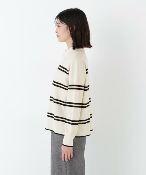 human woman / ヒューマンウーマン ニット・セーター | ◆ハイゲージプレーティング天竺衿付きニット | 詳細4