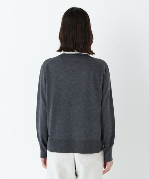 human woman / ヒューマンウーマン ニット・セーター | ◆ハイゲージプレーティング天竺衿付きニット | 詳細13