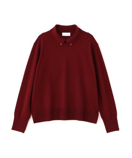 human woman / ヒューマンウーマン ニット・セーター | ◆ハイゲージプレーティング天竺衿付きニット | 詳細15