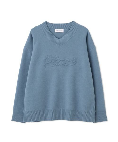 human woman / ヒューマンウーマン ニット・セーター | ◆レタードジャガードＶネックニット | 詳細1