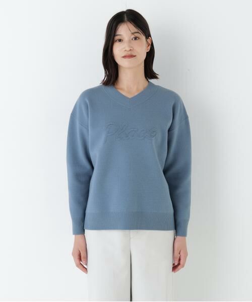 human woman / ヒューマンウーマン ニット・セーター | ◆レタードジャガードＶネックニット | 詳細5