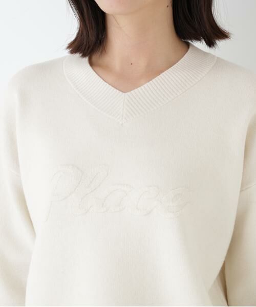 human woman / ヒューマンウーマン ニット・セーター | ◆レタードジャガードＶネックニット | 詳細14