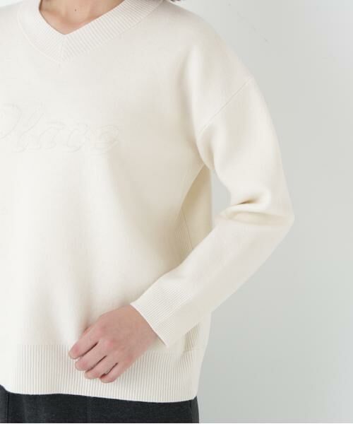 human woman / ヒューマンウーマン ニット・セーター | ◆レタードジャガードＶネックニット | 詳細15