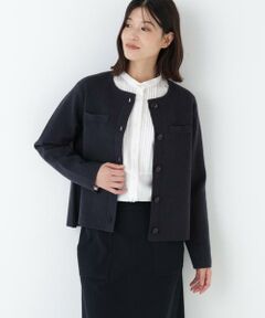 human woman / ヒューマンウーマン アウター | ◆ハイゲージミラノリブクルーネックジャケット