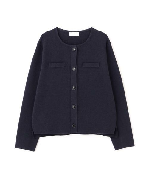 human woman / ヒューマンウーマン アウター | ◆ハイゲージミラノリブクルーネックジャケット | 詳細1