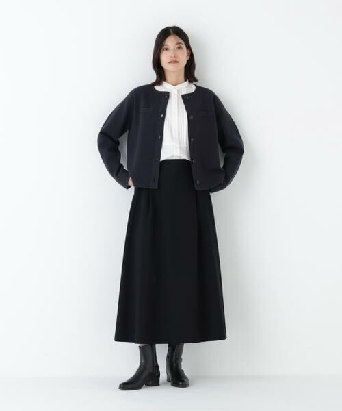 human woman / ヒューマンウーマン アウター | ◆ハイゲージミラノリブクルーネックジャケット | 詳細2