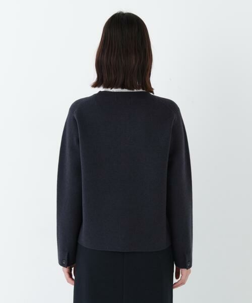 human woman / ヒューマンウーマン アウター | ◆ハイゲージミラノリブクルーネックジャケット | 詳細5