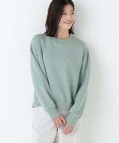 human woman / ヒューマンウーマン カットソー | ◆モチーフワッペン裏起毛スウェット