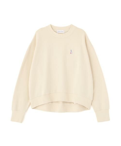 human woman / ヒューマンウーマン カットソー | ◆モチーフワッペン裏起毛スウェット | 詳細1