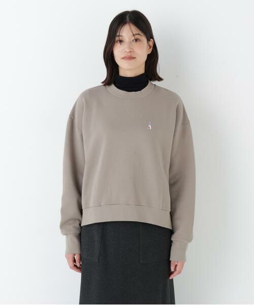 human woman / ヒューマンウーマン カットソー | ◆モチーフワッペン裏起毛スウェット | 詳細15