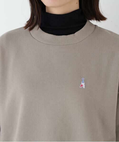 human woman / ヒューマンウーマン カットソー | ◆モチーフワッペン裏起毛スウェット | 詳細18