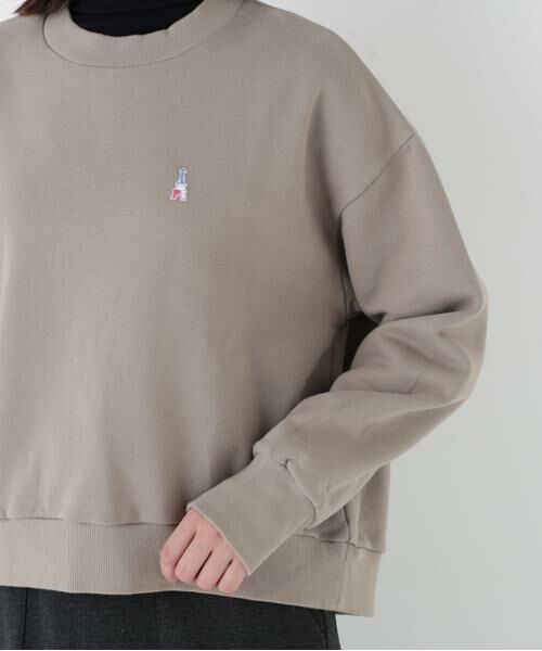 human woman / ヒューマンウーマン カットソー | ◆モチーフワッペン裏起毛スウェット | 詳細19