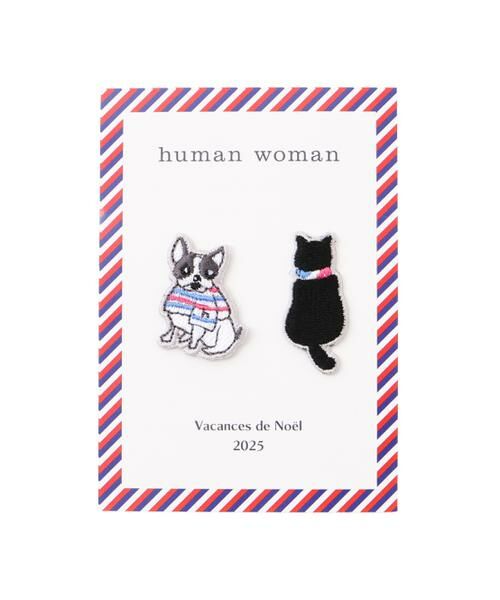 human woman / ヒューマンウーマン カットソー | ◆モチーフワッペンカスタマイズ裏起毛スウェット | 詳細10