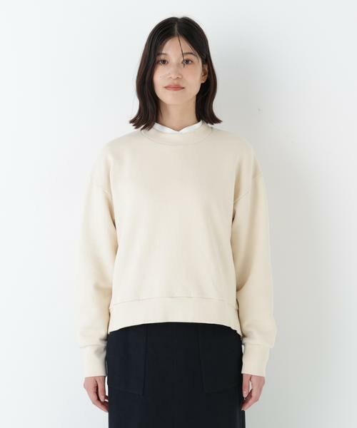 human woman / ヒューマンウーマン カットソー | ◆モチーフワッペンカスタマイズ裏起毛スウェット | 詳細3