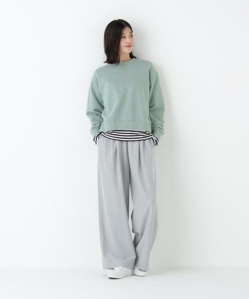 human woman / ヒューマンウーマン カットソー | ◆モチーフワッペンカスタマイズ裏起毛スウェット | 詳細14