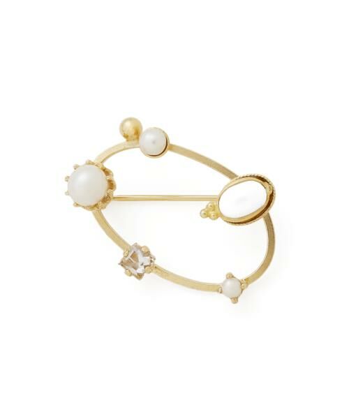 human woman / ヒューマンウーマン 服飾小物 | ≪Ｊｕｎｃｏ　Ｐａｒｉｓコラボ≫オーバルパールブローチ | 詳細2