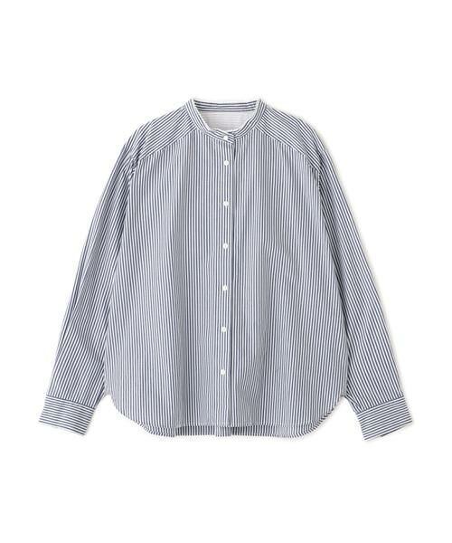 human woman / ヒューマンウーマン シャツ・ブラウス | ◆ドビーストライプレースカラーブラウス | 詳細1