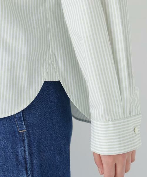human woman / ヒューマンウーマン シャツ・ブラウス | ◆ドビーストライプレースカラーブラウス | 詳細16