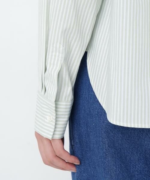 human woman / ヒューマンウーマン シャツ・ブラウス | ◆ドビーストライプレースカラーブラウス | 詳細17