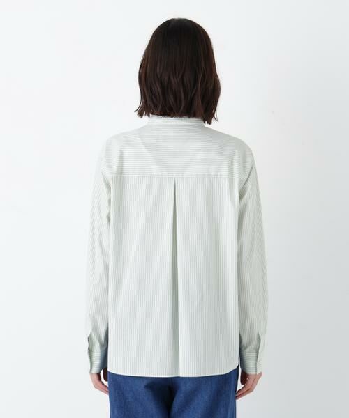 human woman / ヒューマンウーマン シャツ・ブラウス | ◆ドビーストライプレースカラーブラウス | 詳細13