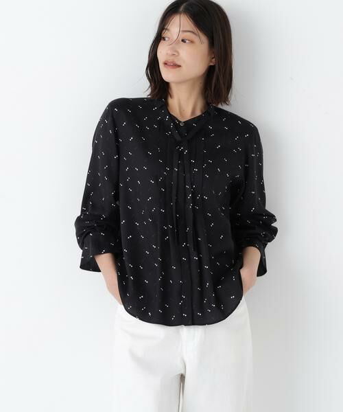 human woman / ヒューマンウーマン シャツ・ブラウス | ◆テンセルビエラタイブラウス | 詳細2